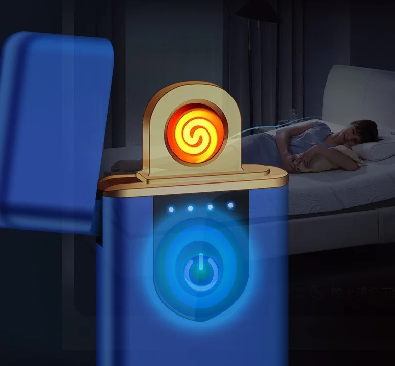 

Электронная зажигалка, умное сенсорное зажигание, ветрозащитное и достаточное энергопотребление, подходит для рождественских подарков, подарков на Хэллоуин, новинка 2023 года.