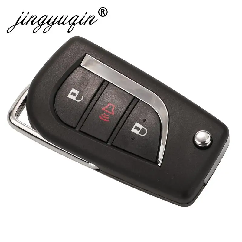 jingyuqin B41TA Modified Flip Remote Car Key Fob 4D67/G Chip 434MHZ For Toyota Hilux Camry Corolla Vios Fortuner Yaris Innova