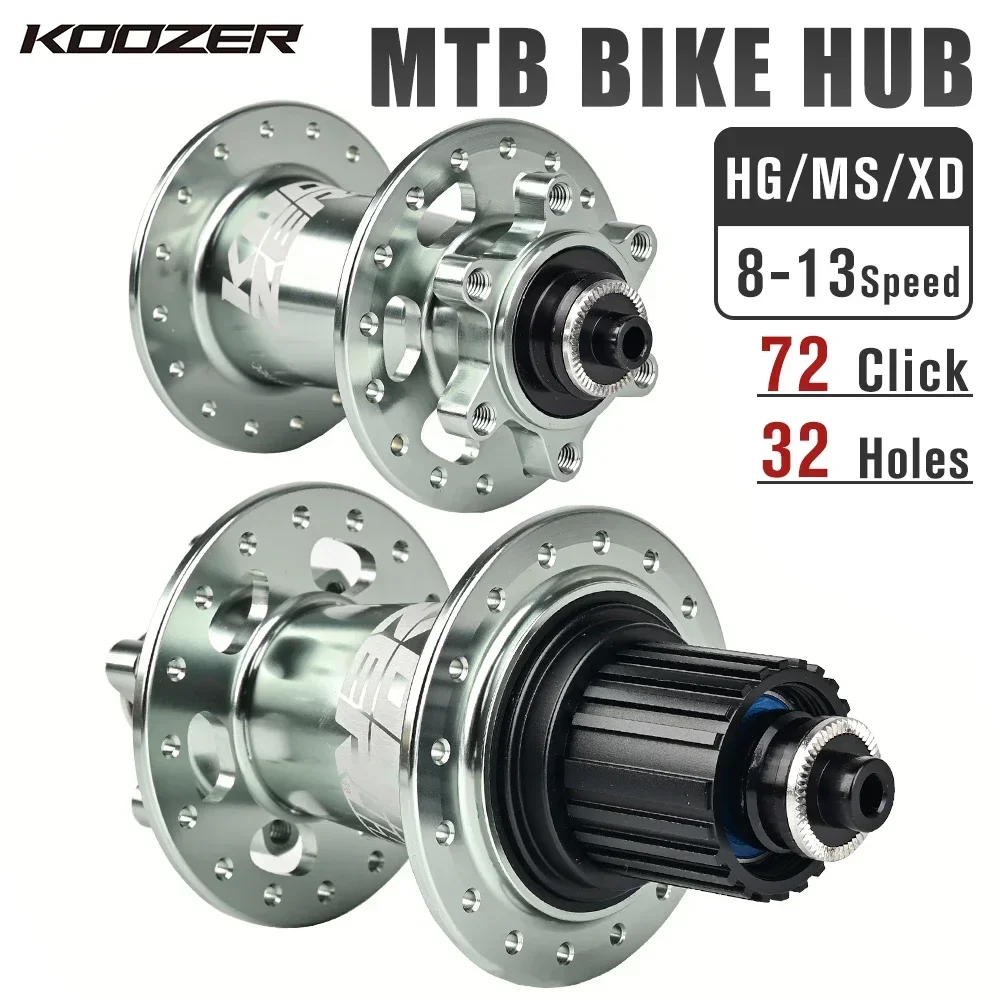 KOOZE XM490 Pro Bicycle Hubs Koozer Micro Spline 12v 32 Hole Mtb Cube 4 Bearings 6 Pawls 72Click Noise Hub for Shimano 12 Speed