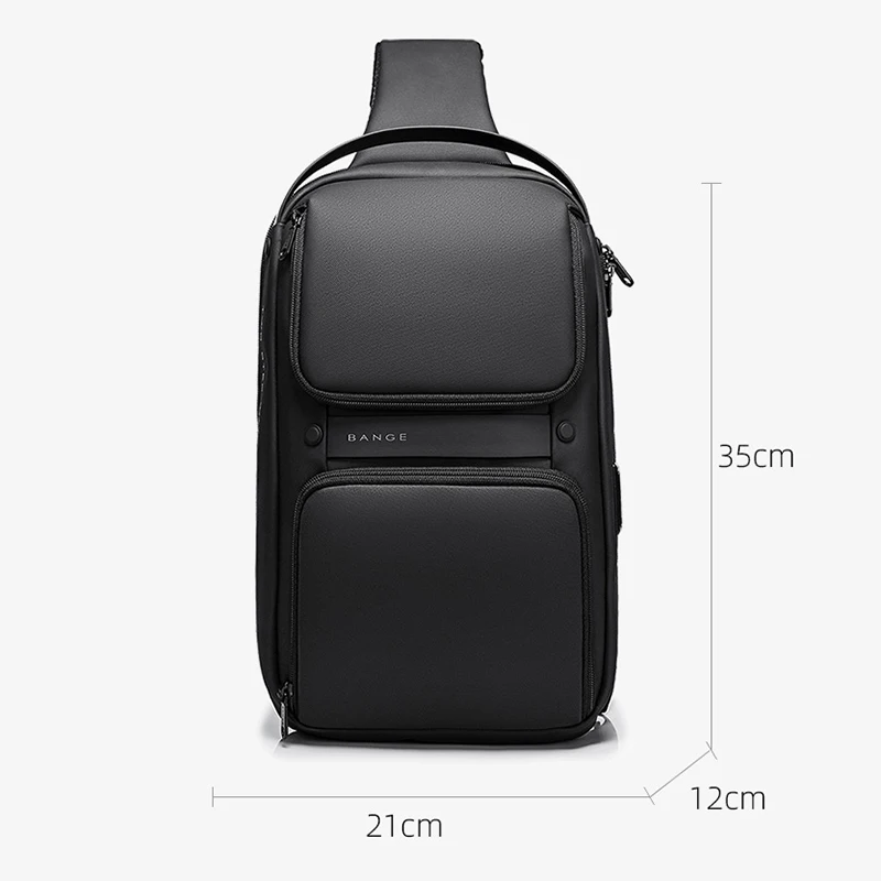 Men\'s Chest Bag Pack Casual Crossbody Bags Male USB Charging Shoulder Bag Oxford Messenger Bag Waterproof Large Capacity Bag