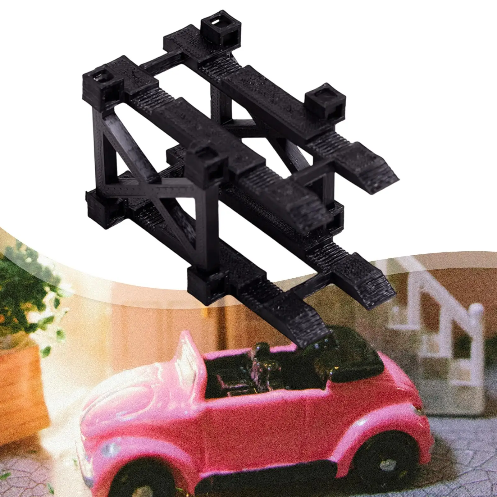 1/64 Parkplatz Display-ständer Mini Modell Auto Lagerung Regal Realistische Ornament Desktop Decor Sammlung Schaufenster Rack