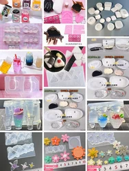 Miniature Food Play Mold Pudding Bottle Sushi Box Mold Goblet Ice Cream Cup Mold Milk Bottle Jam Jar Square Plate Mould