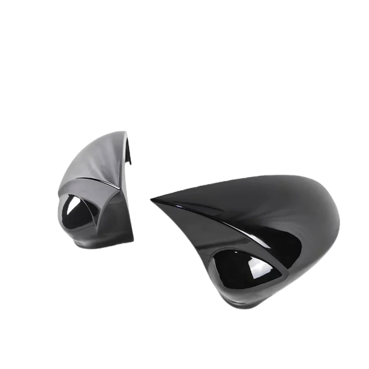 Pair Side Wing Mirror Cover For Fiat GRANDE PUNTO DAL 2005-2018/EVO DAL 2009-2012 Glossy Black Door  Wing Mirror Cap Cover