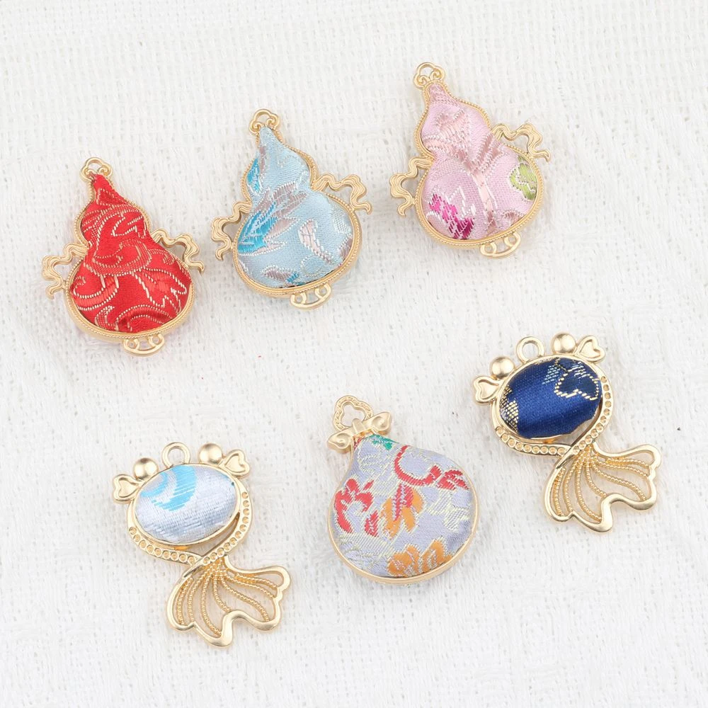 

Creative Fashion Goldfish Gourd Shape Pendant Earring Necklace Bracelet Jewelry Making Accessories Handmade DIY Ornament Craft