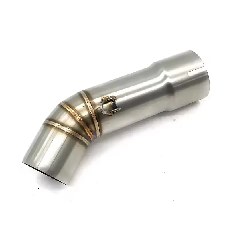 Black / Silvery / Carbon / Blue Exhaust Pipe With Motorcycle Muffler Mid Link Pipe For Yamaha FZ-8 Fazer 800 FZ8 / S / N 10-15