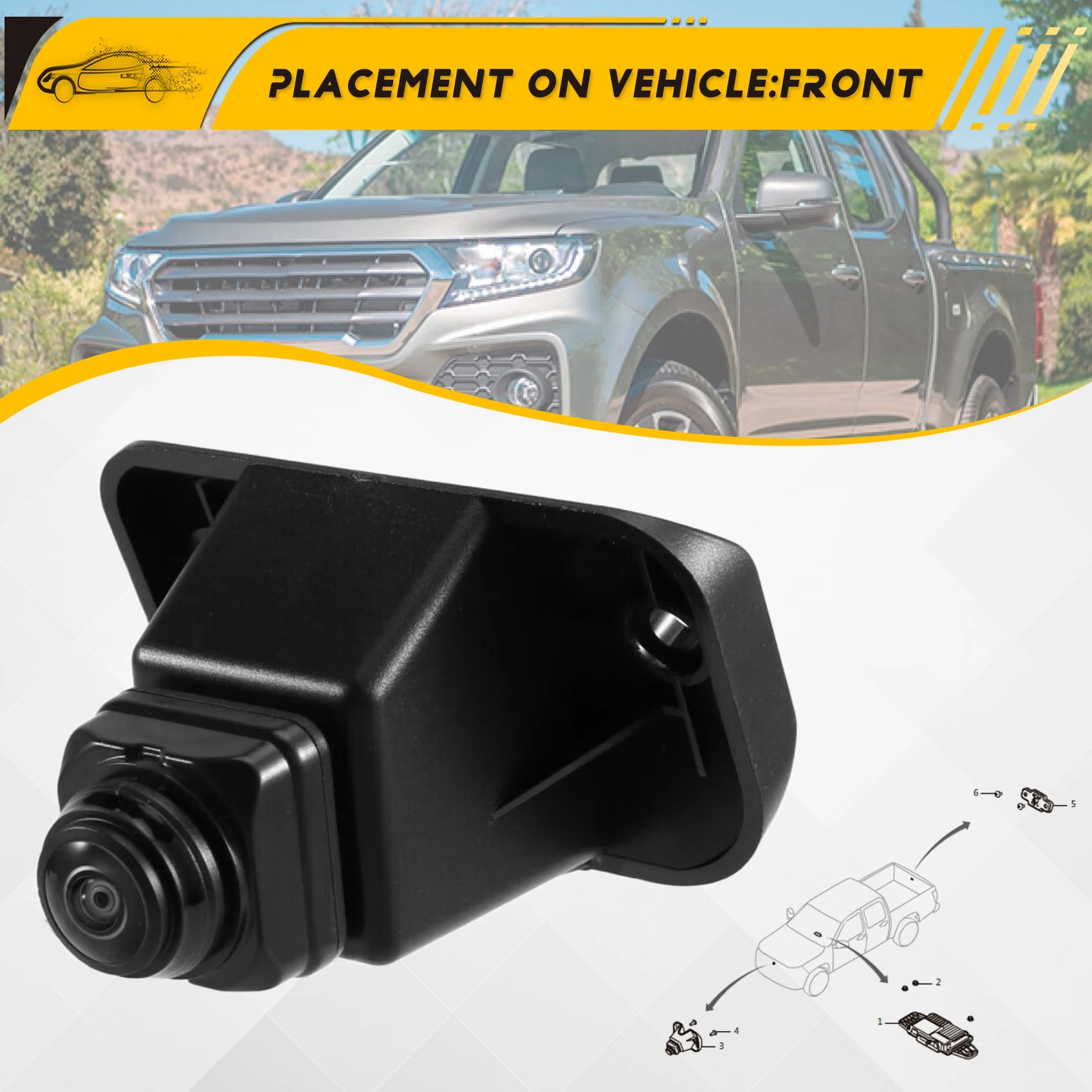 

NEW-Panoramic Front View Camera For Great Wall Poer 2019-2022 Front Scatter Monitor 3776102XPW04A