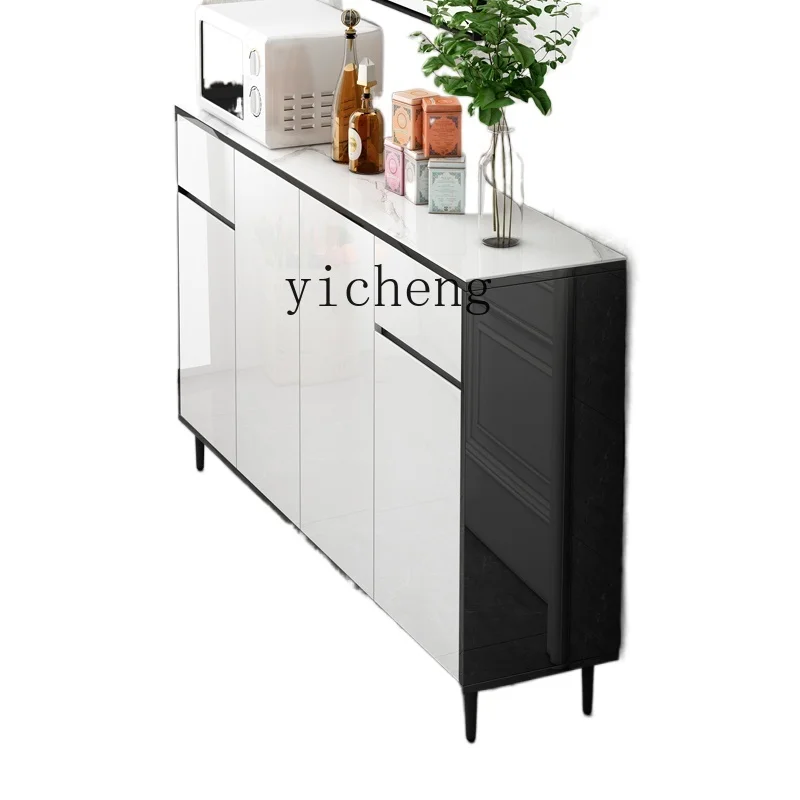 XL Sideboard Cabinet Stone Plate Tea Cabinet Kitchen Bowl Storage Cabinet Wall Integrated Locker