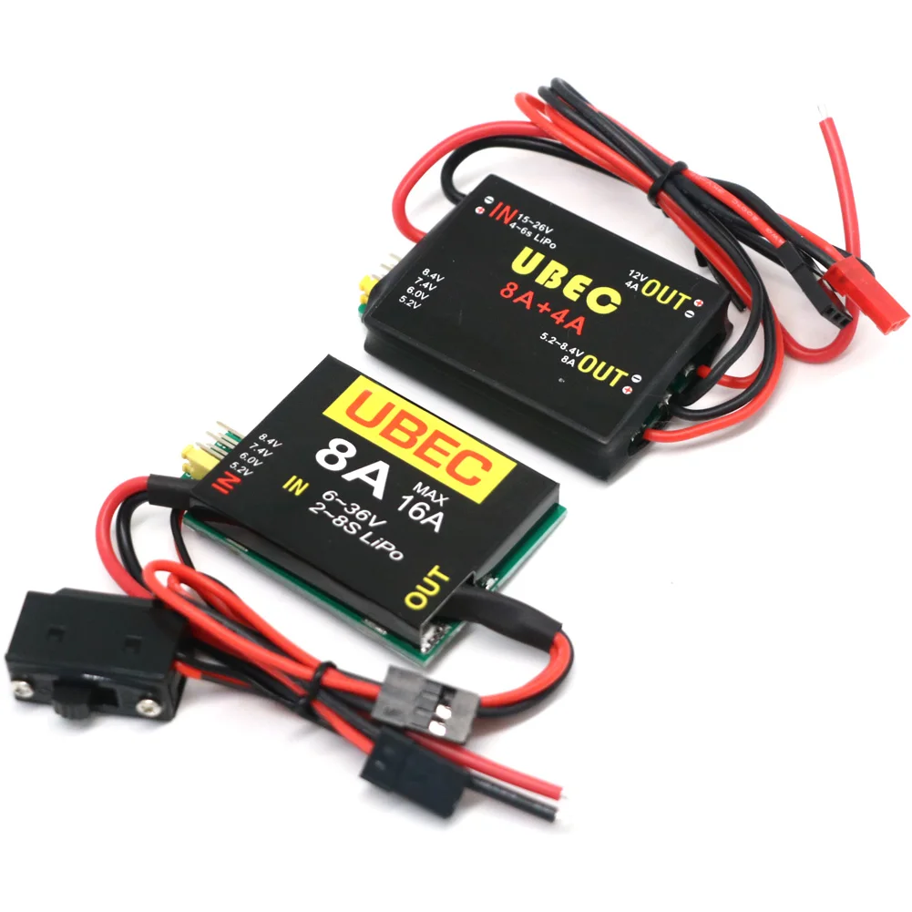 2S-6S 6-36V UBEC-8A BEC DUAL UBEC 8A/16A 5.2/6.0/7.4v/8.4v Servo Separate Power Supply RC Car Fix-Wing Airplane Robot Arm