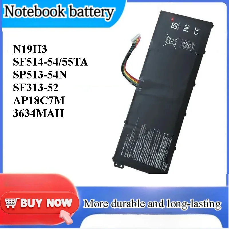 [AP18C7M] for Acer N19H3 SF514-54 55TA SP513-54N SF313-52 Battery Replacement Battery