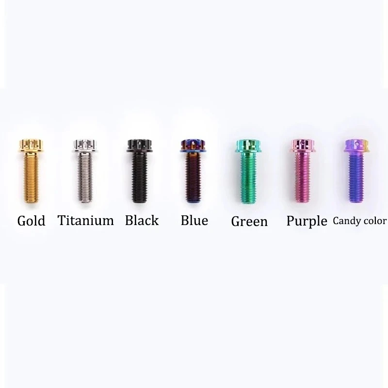 s-parts 1pcs Titanium Bolts M10 x 15 20 25 30 35 40 45 50 55 60 65 70 75 80 85 90~120mm Torx Flange for Motor Bike Disc Brake