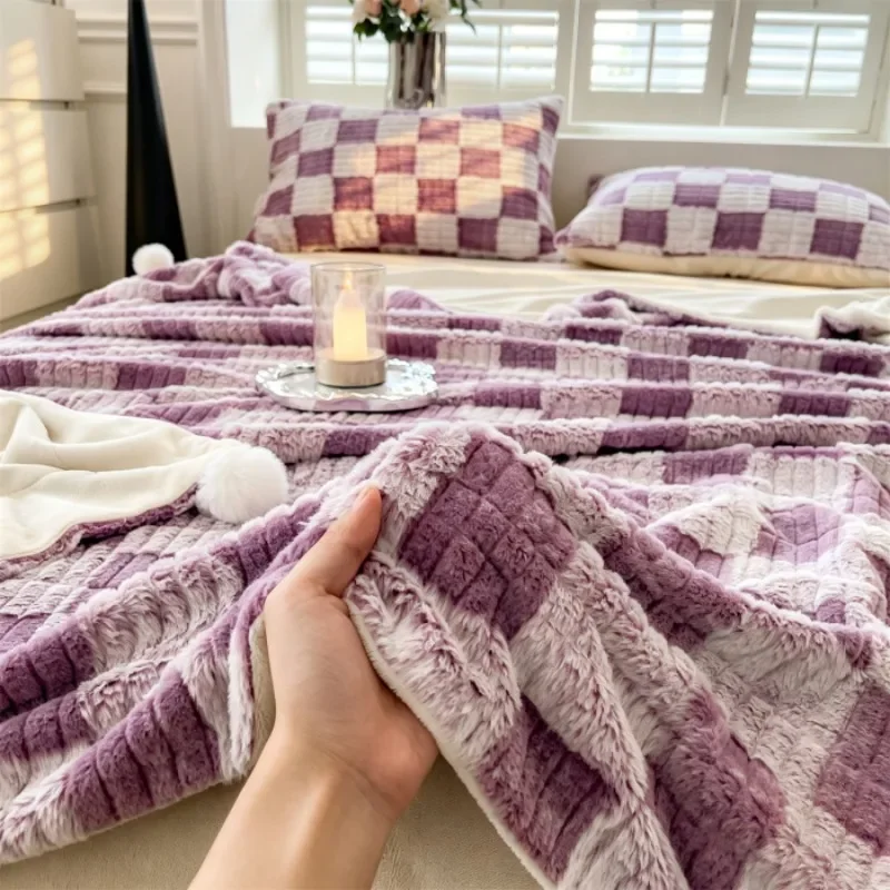 Italian Style Luxury Double-Sided Heavy Weight Throw Blanket Warm Multi-Functional Autumn Winter Warmth Comforter Blanket