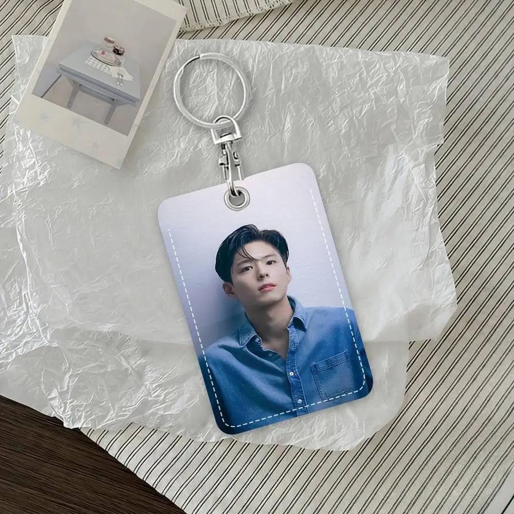 Korean Actors Park Bo Gum Card Holde Applicable To Credit Cards Bus Card Soft Leather Rectangular Keychain Protective Cover