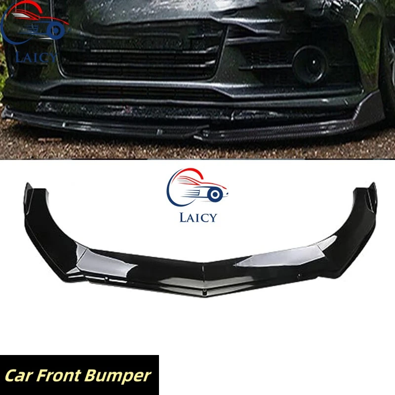 

LAICY For A-udi A4 A5 A6 A7 A3 Car Front Bumper Chin Lip Spoilers Body Kits Splitter Skirt Diffuser Guard Cover Protector Black