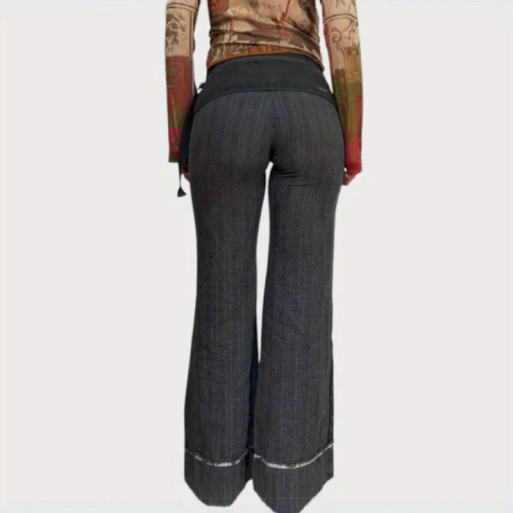 Printed Leggings with Hip Curtain Black Grey Jeans Costume Accessories Renaissance