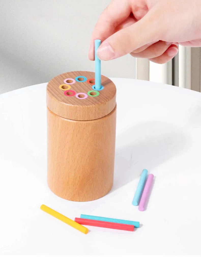 Holz Passende Spielzeuge Montessori Farbe Passenden Sortierung Stick Balance Spielzeug Feinmotorik Mathematik Lernen Pädagogisches Spielzeug Kinder – Detail 11