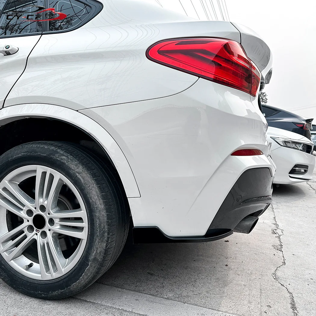 Car Rear Bumper Side Skirt Body Kits For BMW X4 F26 M Sport 2014 2015 2016 2017 2018 Strip Scratch Lip Spoiler Diffuser Splitter