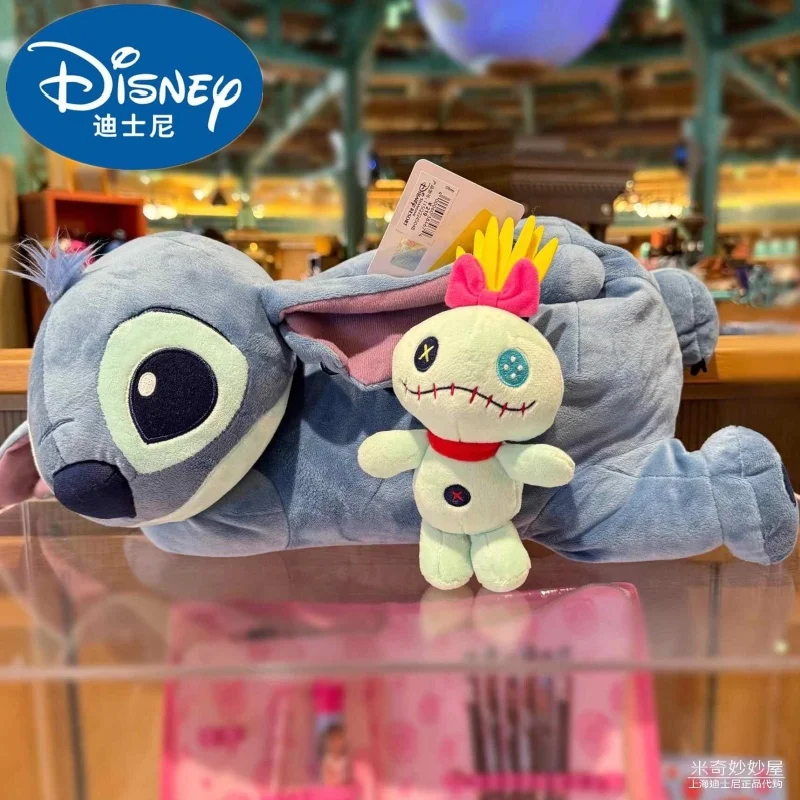 

Genuine Disney Stitch Little Monster Friends Plush Toy Tissue Box Children'S Toy Soft Decorative Item Doll Birthday Gift Toy