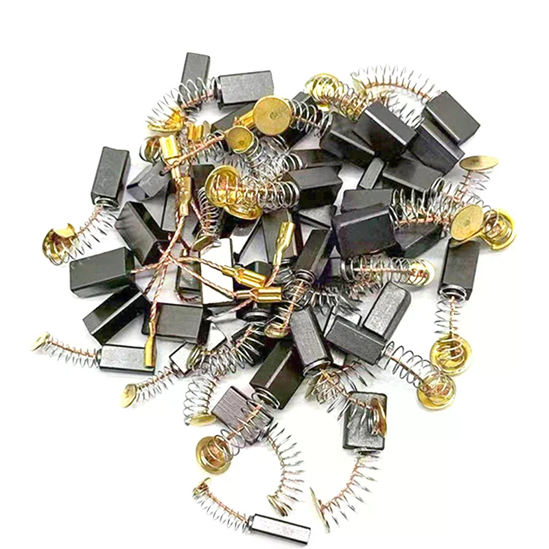 Carbon Brush Replacement Accessory Kit for Motors, 50 Pieces; Designed for Drills, Sanders, Grinders