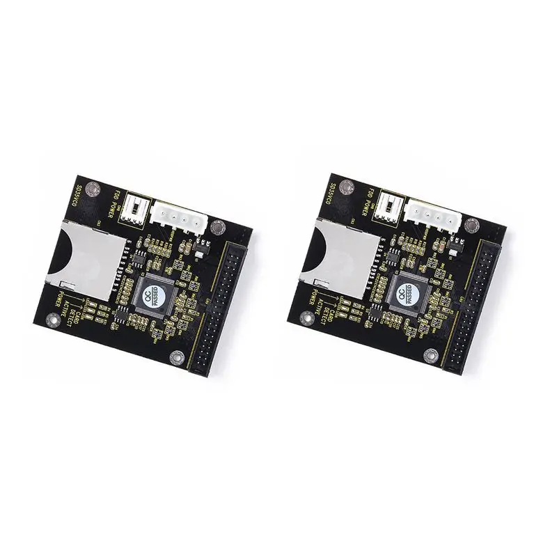 Exquisite-2X SD To 3.5 Inch IDE 40 Pin Converter Card IDE SD Card Adapter SSD Embedded Storage Adapter Card IDE Expansion Card
