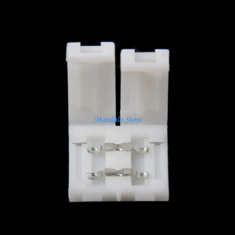 

U2JC Solderless Clip-on Coupler Connector 2 Pin 10mm For 5050 Single Color LED Strip