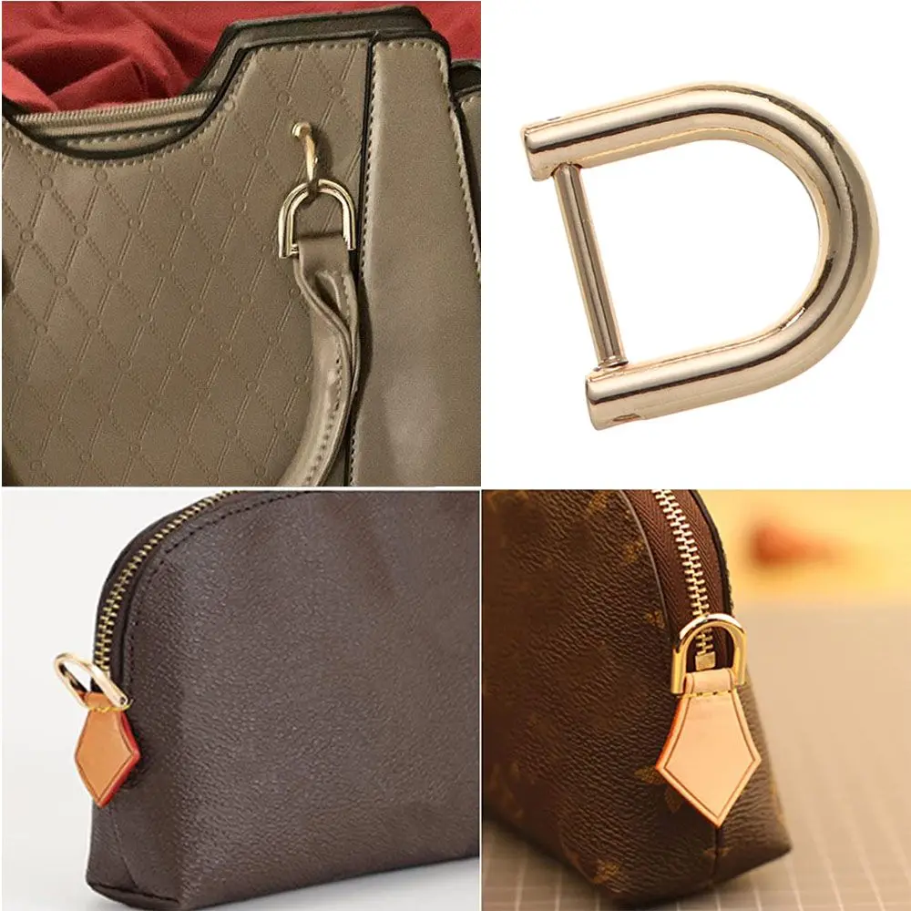 Bag Strap Accessories Metal Bag Strap Connector Leather Craft Detachable D Ring Buckle Clasp Bag Loop Screw Rings Buckle