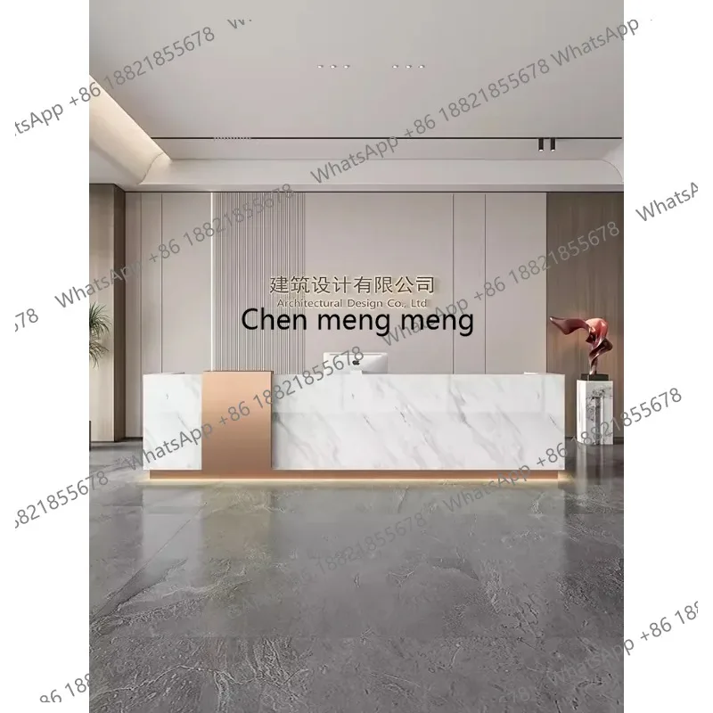 

Современная имитация мрамора, стойка ресепшн из нержавеющей стали для бара, отеля, клуба, кофейни, кассы