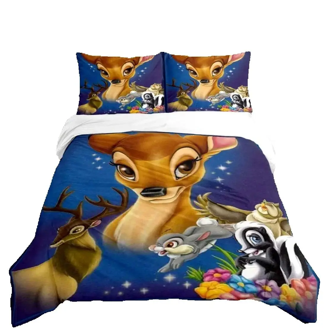 Bambi Bedding Set,Disney Bambi quilt cover,Children's Bedding Set,Cartoon Quilt Cover with Zipper and Pillowcase