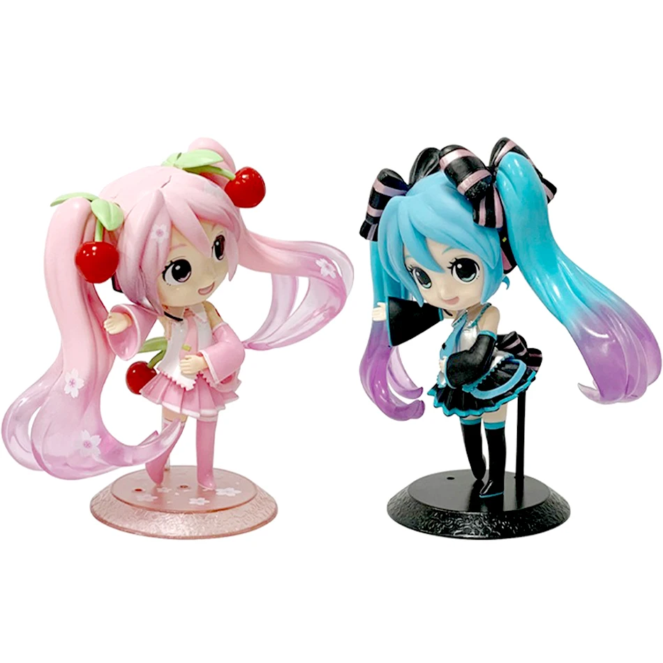 ฟิกเกอร์อนิเมะใหม่ ตัวละครจิ๋ว ของตกแต่งน่ารัก สีชมพู สีเขียว ของตกแต่งบ้าน ของเล่นสำหรับผู้ใหญ่ ของขวัญวันเกิดสำหรับเด็ก