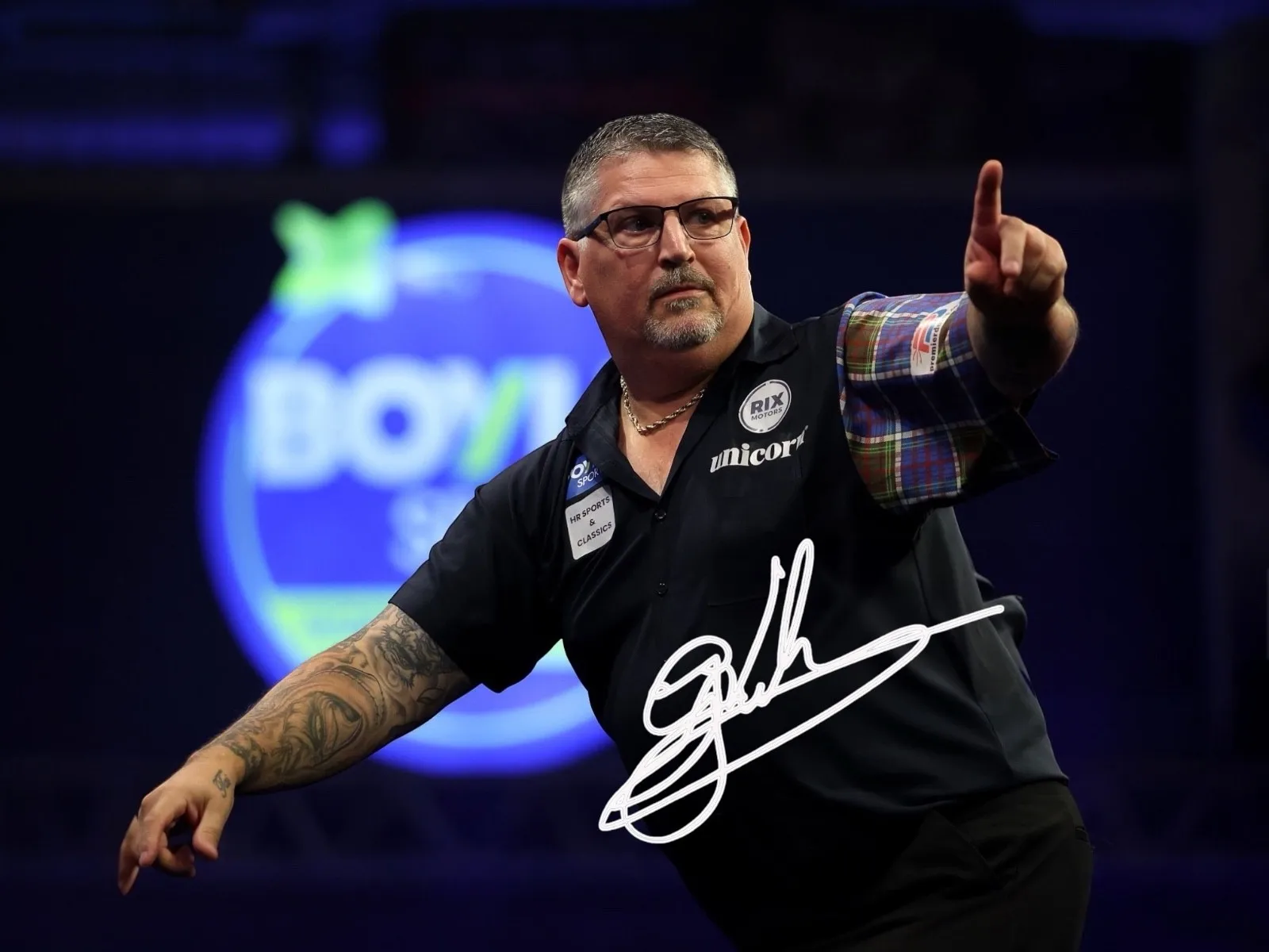 Gary Anderson ondertekende foto Darts Memorabilia herdruk POSTER Wall Art Home Decor