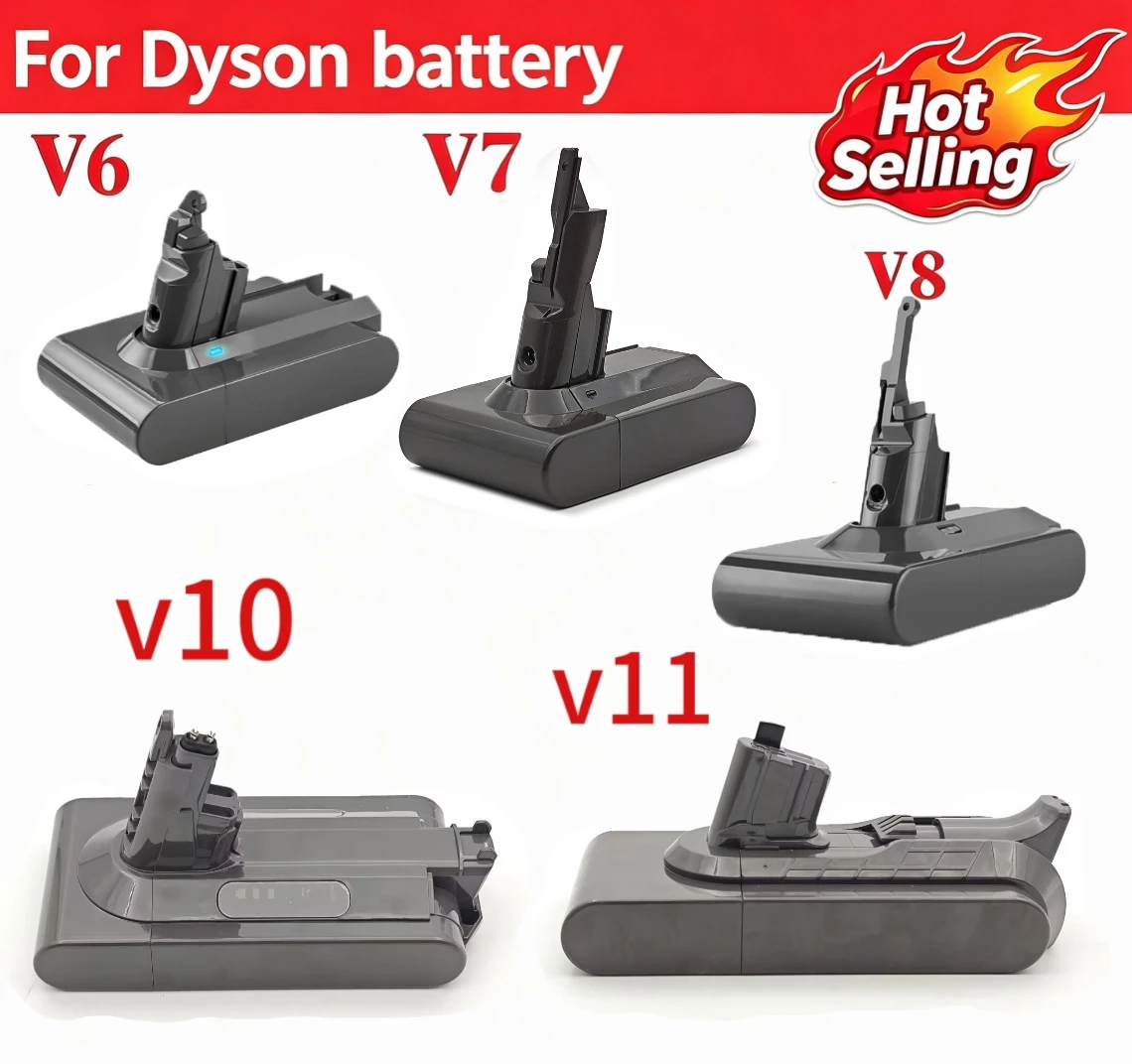 100% New Vacuum Cleaner rechargeable Battery for Dyson V6 V7 V8 Series SV07 DC62 DC58 DC31 Absolute Fluffy Animal Pro Bateria