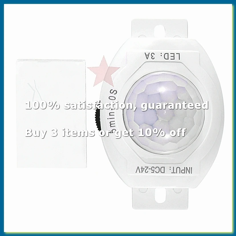 PIR Infrared Motion Sensor Detector DC5-24V Auto On Off Timer Switch for Home LED Light White