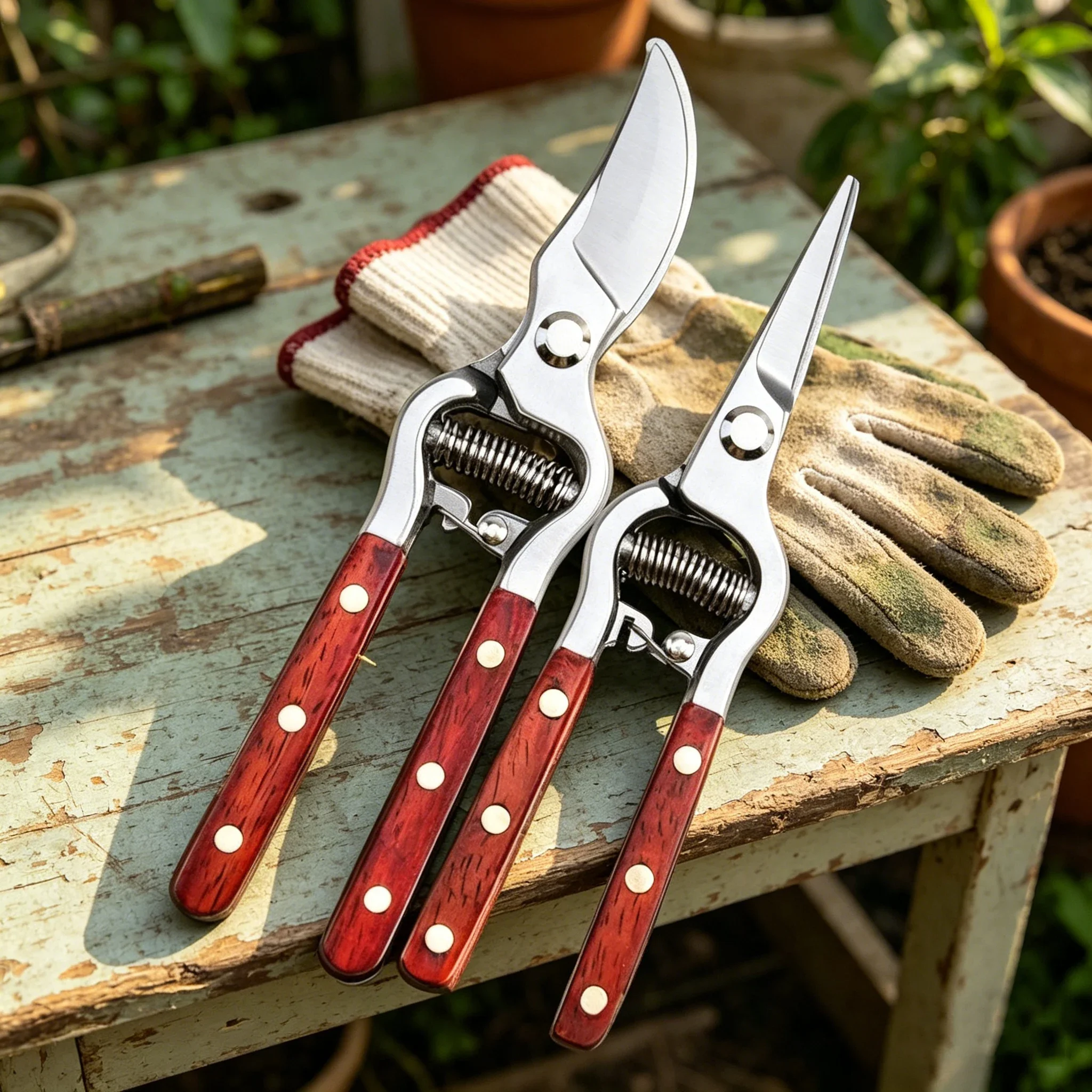 Manganese Steel Heavy-Duty Pruning Shears - Effortless Garden Scissors for Thick Branches, Fruit Trees & Landscaping