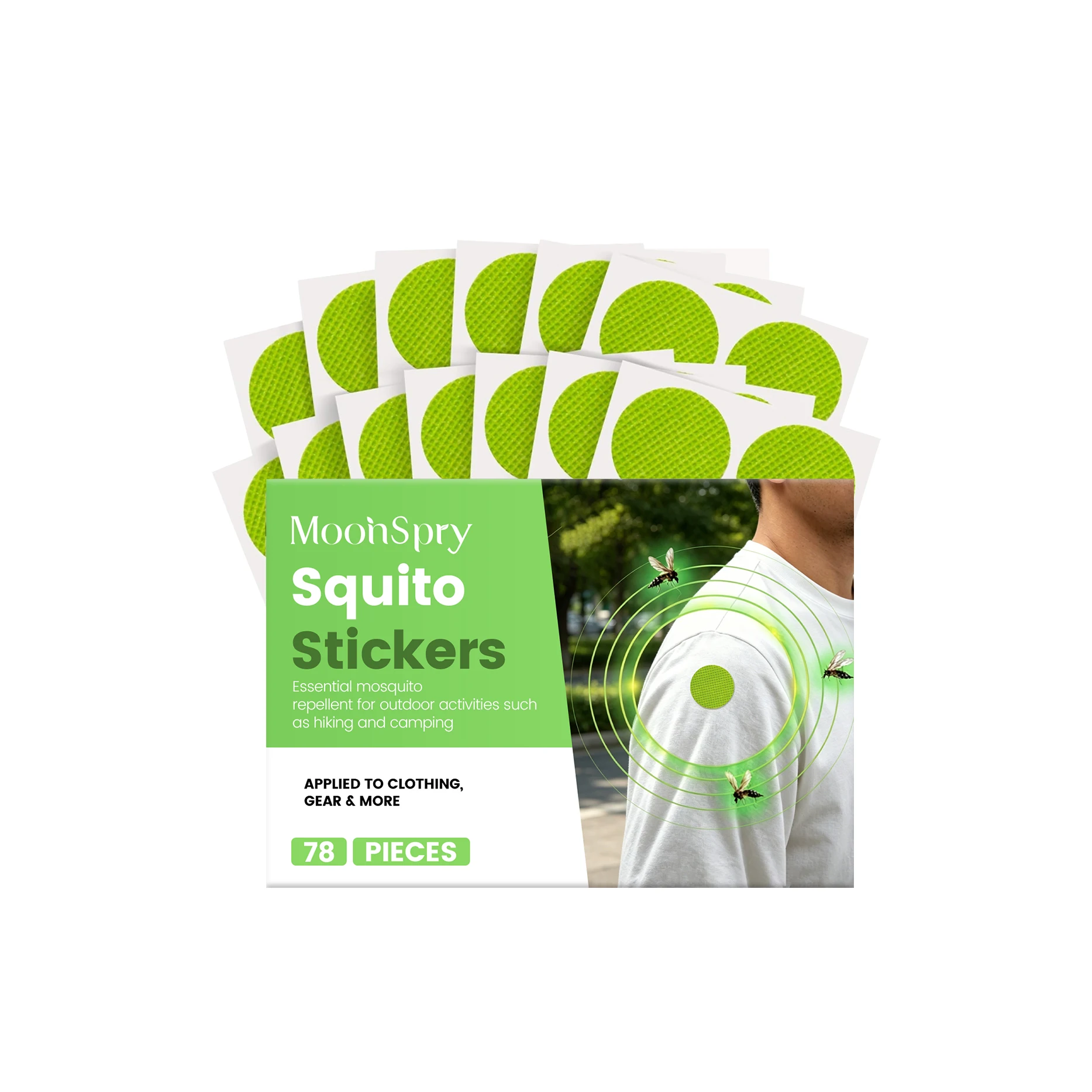Autocollant Répulsif Moustiques Doux Protection Longue Durée Contre les Moustiques pour l'Extérieur 