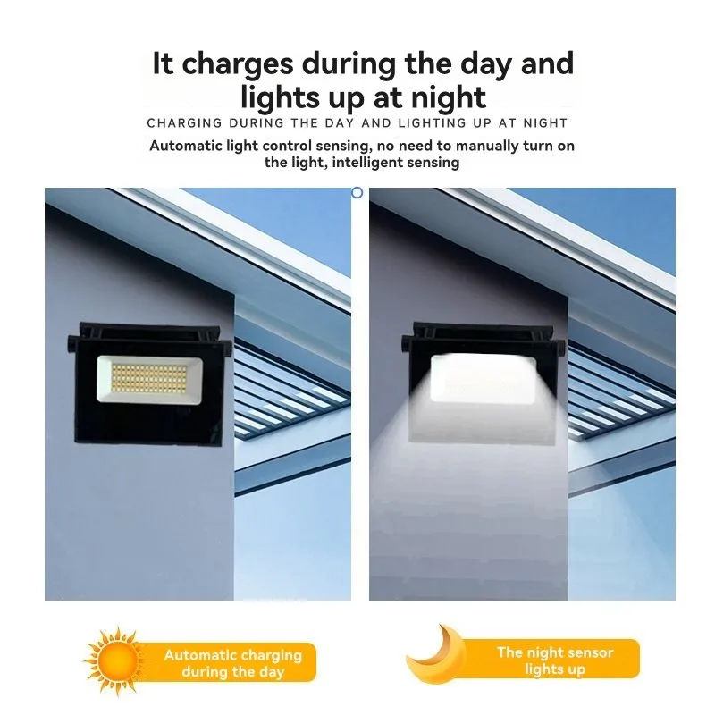 

RMWIN-Human Solar Floodlights 8 Foldable LED Outdoor Garden Lights Human Body Induction Wall Lights Bright Solar Lighting