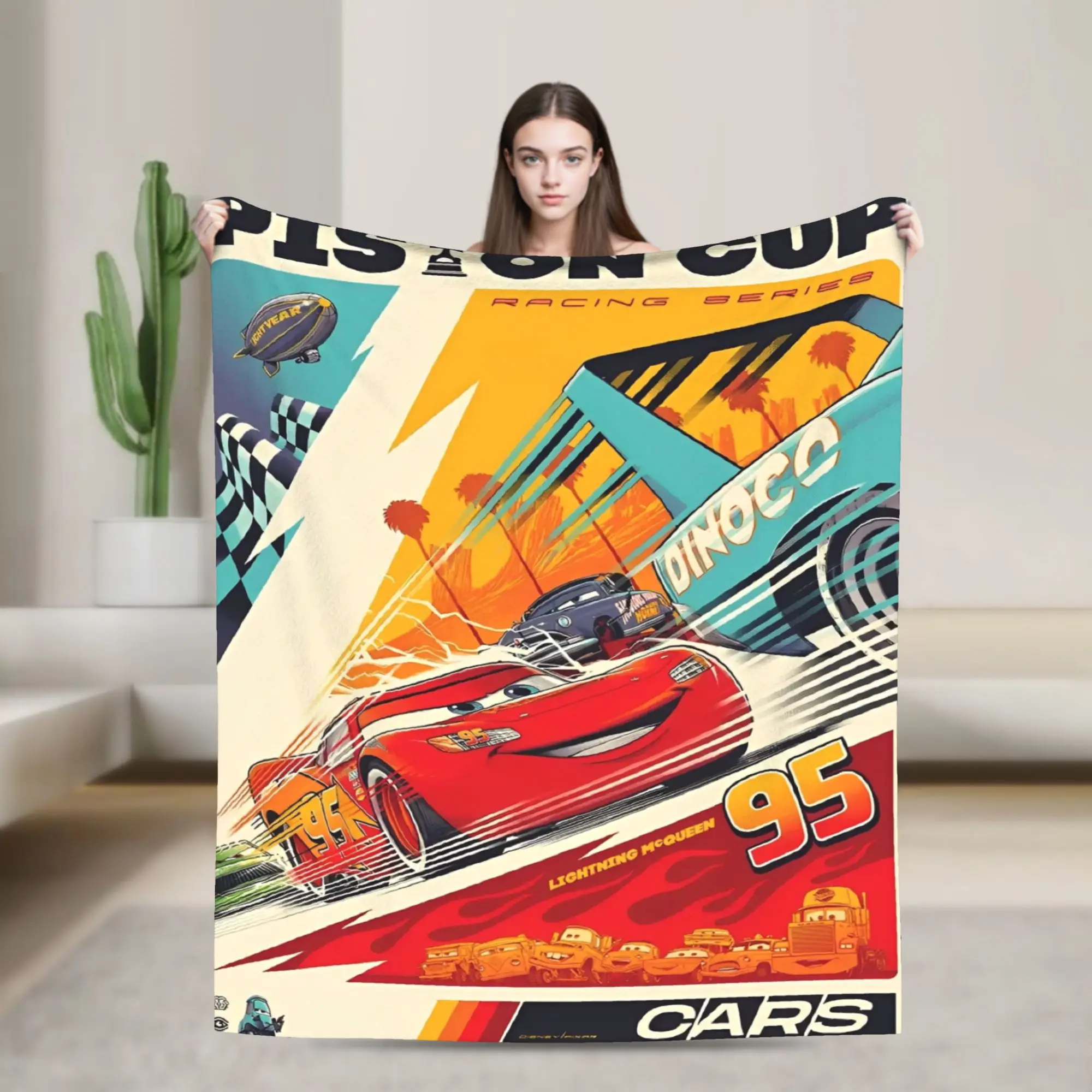 

Одеяла Cars Lightning Mcqueen, флисовые всесезонные дышащие легкие тонкие одеяла для постельного белья, дивана, коврика