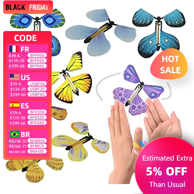 20Pcs Flying Butterfly Magic Butterfly New Unique Bookmark Toy Gift Magic Prop Birthday Gift For Boys And Girls Party Gifts