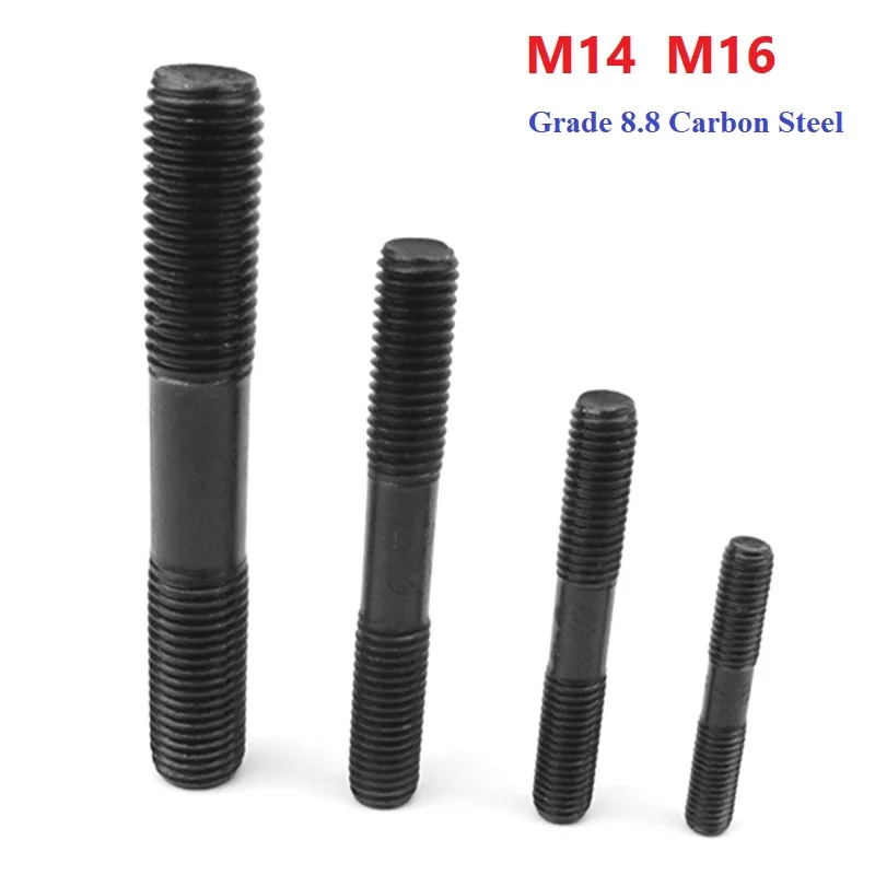 

M14 M16 Черный класс 8,8 Углеродистая сталь GB901 Стержень Винт с двойной резьбой Шпилька Винты