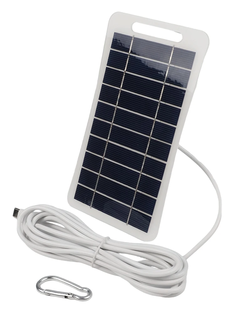 For Power Banks Waterproof for Solar Panel Outdoor Camera Charger Line Length 300CM Lightweight Solar Panel Charger