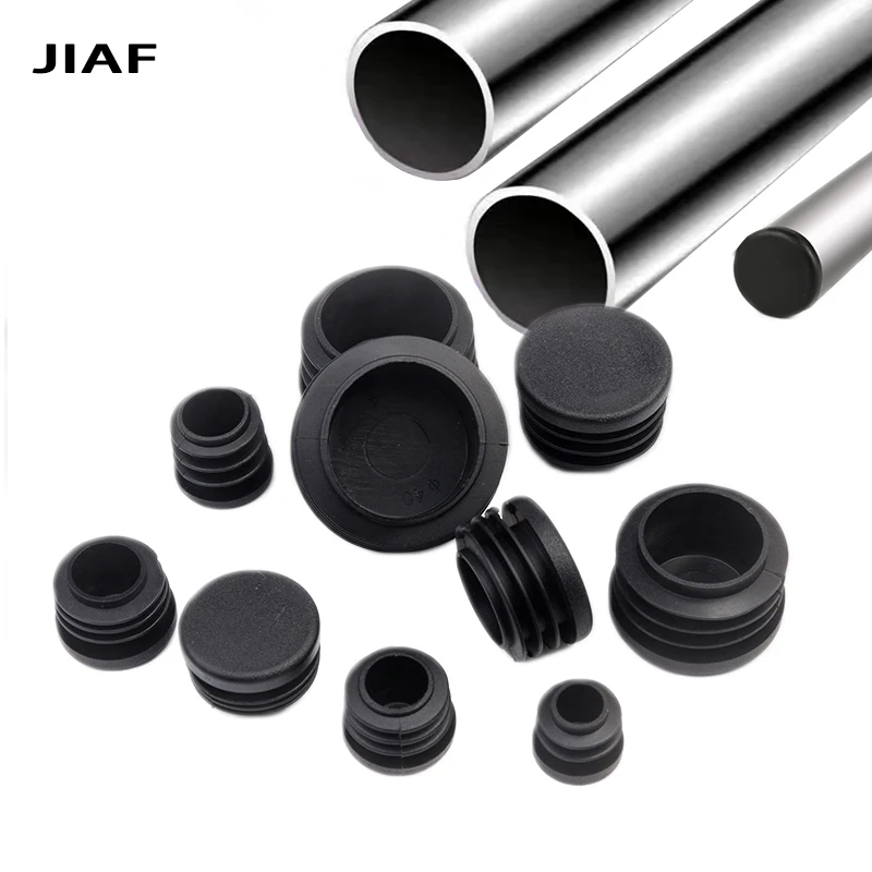10/5PCS Plastic Round Inner Plug For Steel Pipe End Blanking Cap Anti Slip Alloy Ladder Chair Leg Cover Furniture Protector Pads