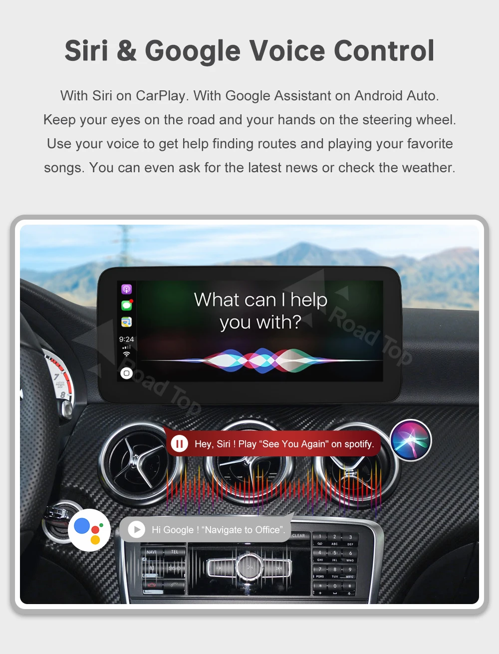 DE 12.3 Ultradünner Linux-Bildschirm für Mercedes-Benz A W176 B W246 CLA GLA Klasse 2013-2015 NTG4.5 Auto-Touchscreen, Unterstützt Kabelloses CarPlay, Android Auto, Mirrorlink, Behält OEM-Funktionen bei – Detail 14