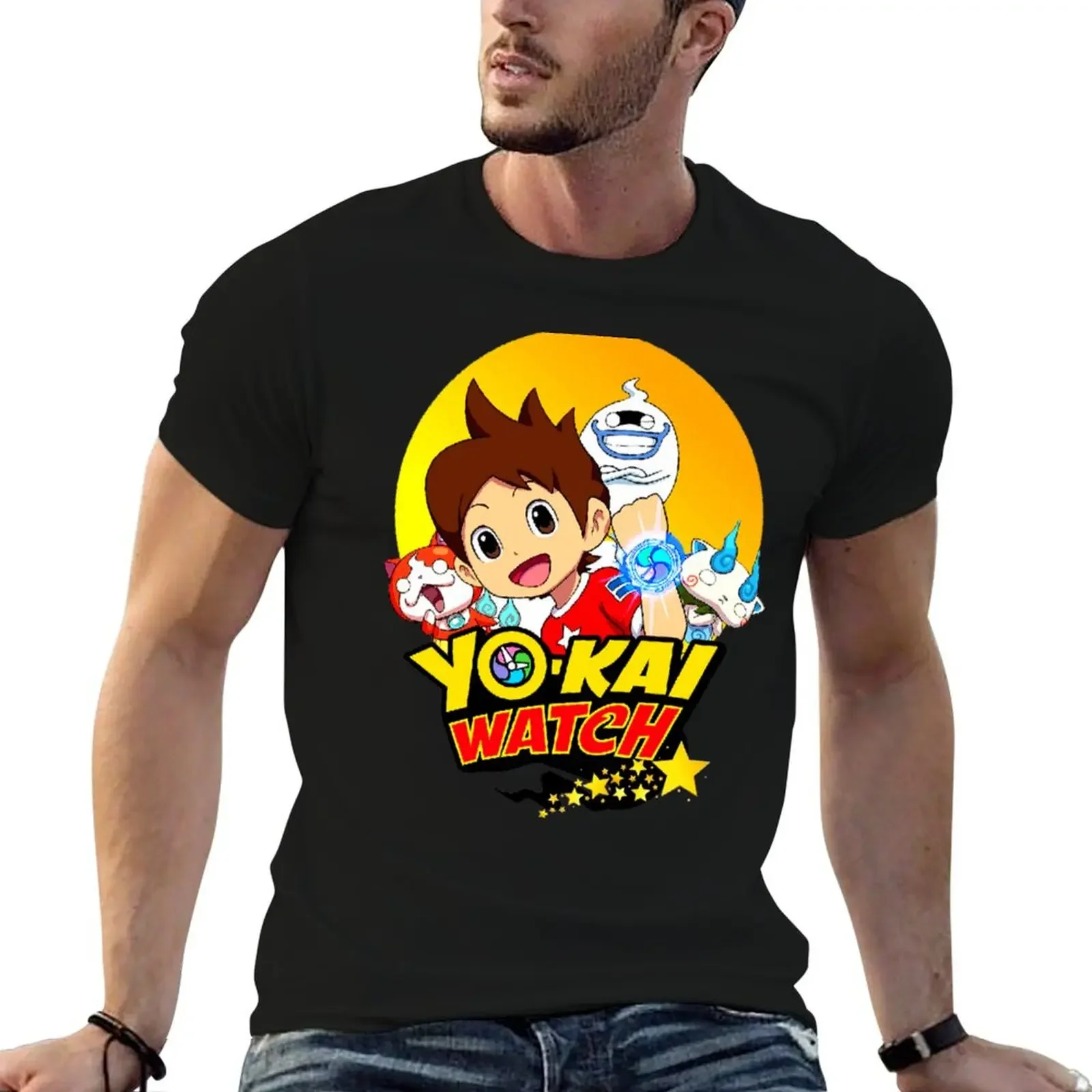 yokai-watch T-Shirt blacks shirts graphic summer tops hippie clothes mens t shirts top quality