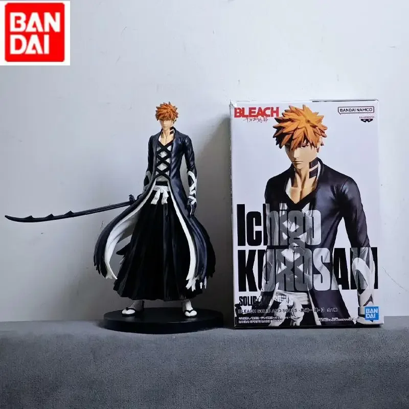 새로운 반다이 반프레스토 솔리드 워터 쿠로사키 이치고 쿠치키 루키아 이시다 우류 피규어 피규어 애니메이션 키즈 선물 컬렉션 장식품