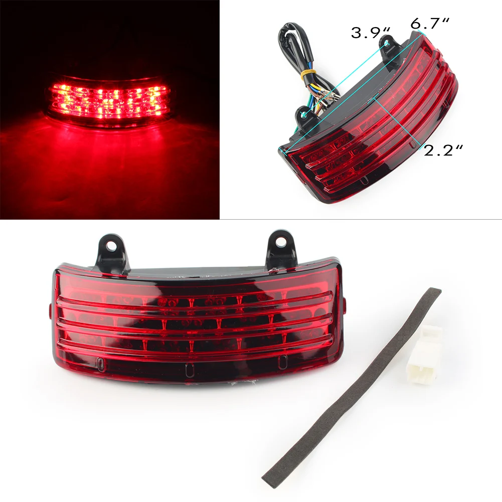 Motorcycle Rear Tri-Bar LED Fender Turn Signal Tail light For Harley Road Glide 2015 2016 2017 2018 & Street Glide 2014-2018