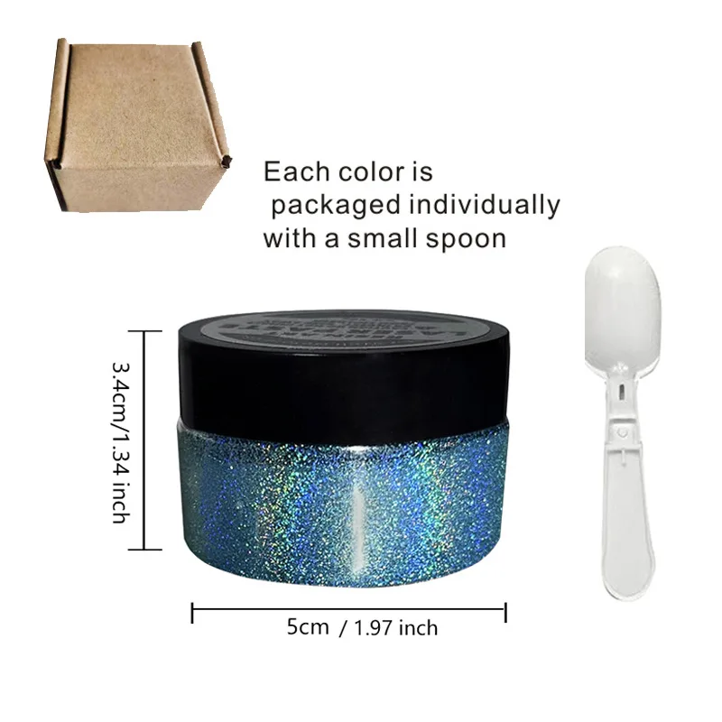 6 Colors 50g Laser Iridescent Tinting Paste Fine Texture Easy Stir DIY Casting Pigment for Resin Handmade Jewelry Craft Making