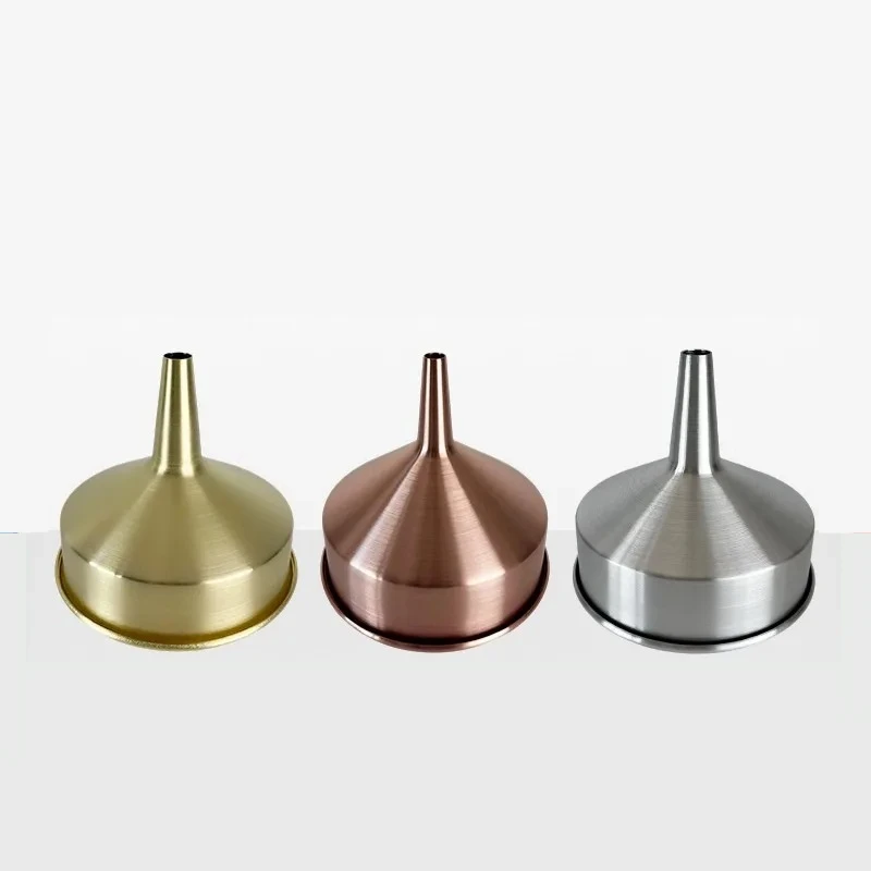 One-Piece Explosion-Proof Funnel Thickened Aluminum Brass Copper Oil Wine Leak Proof Kitchen Tool