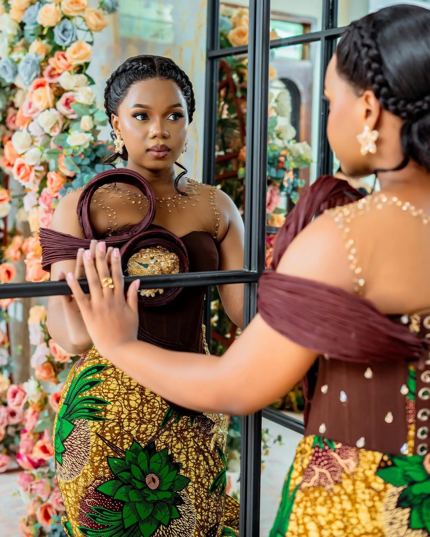 Bruin Afrikaanse Zeemeermin 2025, Prom Dresses Kralen Gedrukt Kristallen Satijn Avond Formele Partij Verjaardag Jurken Jurken ZJ 1224