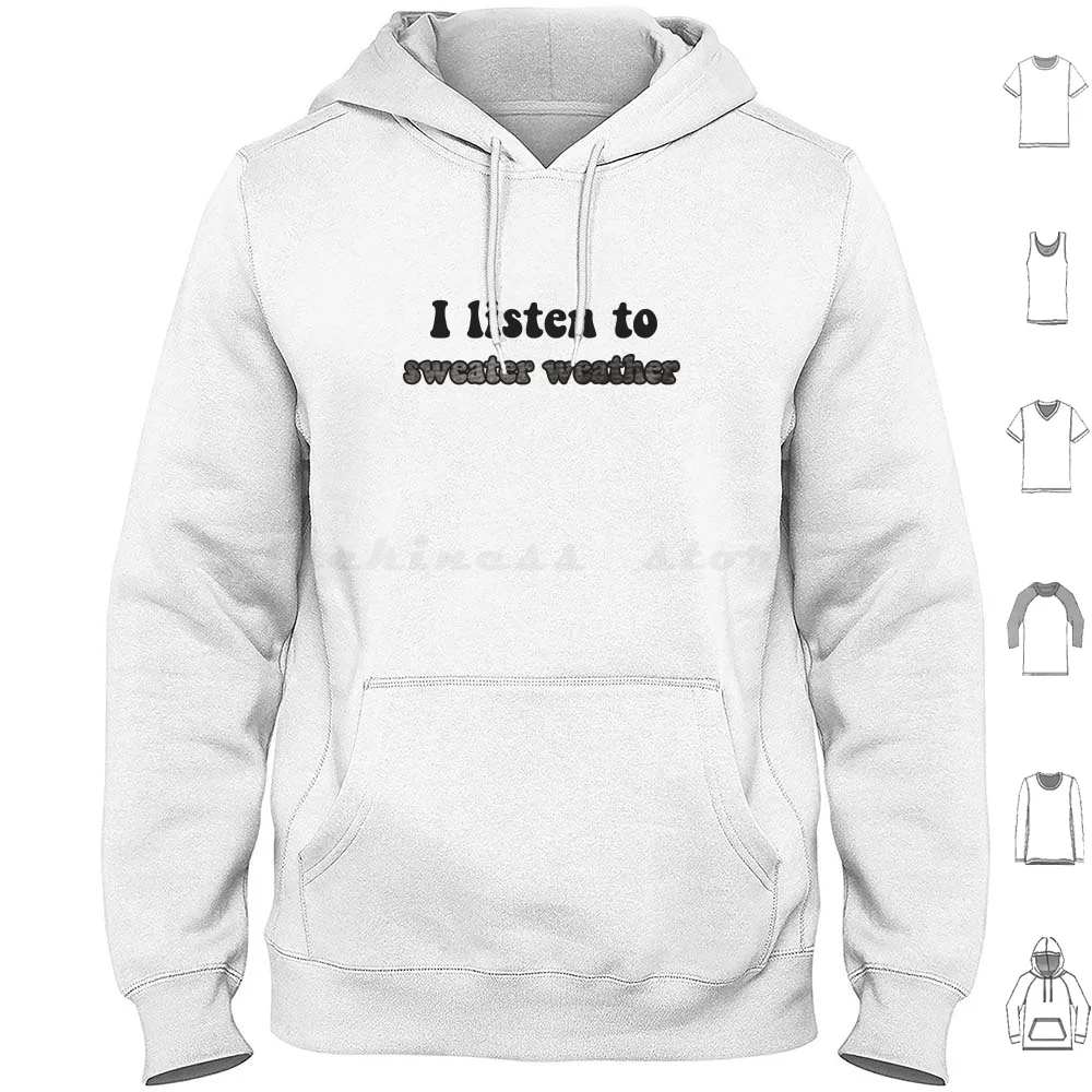 I Listen To Sweater Weather Hoodie cotton Long Sleeve Bi Pride Queer Bisexual Ace Pansexual Trans Pride Aromantic Demisexual