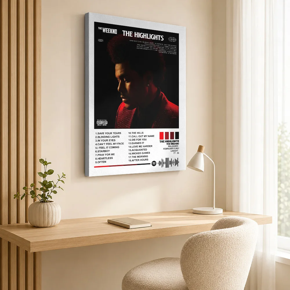 Kids See Ghosts Album Cover Art Canvas Poster Customized Retro Music Wall Art for Bedroom Decor Collectible Ready to Hang Gift