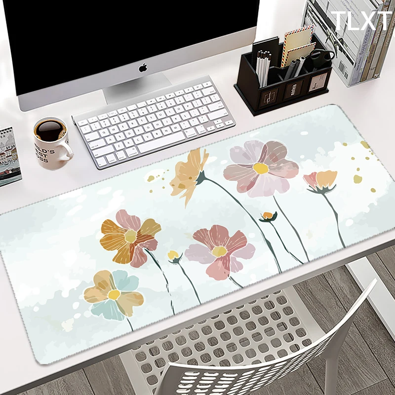 

Flower Large Mouse Pad 100x50cm Big Computer Mousepads Pretty Mousepad Big Keyboard Mat Gamer Mouse Pads Desk Mat Mouse Mat