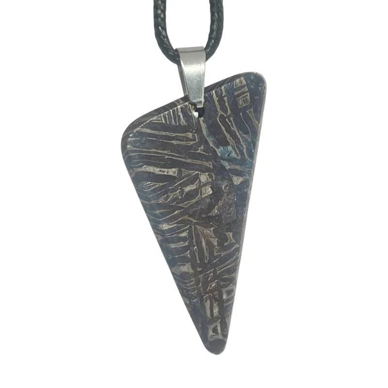 12.3g Muonionalusta meteorite pendant Natural iron meteorite pendant Meteorite slice Collection -LK245